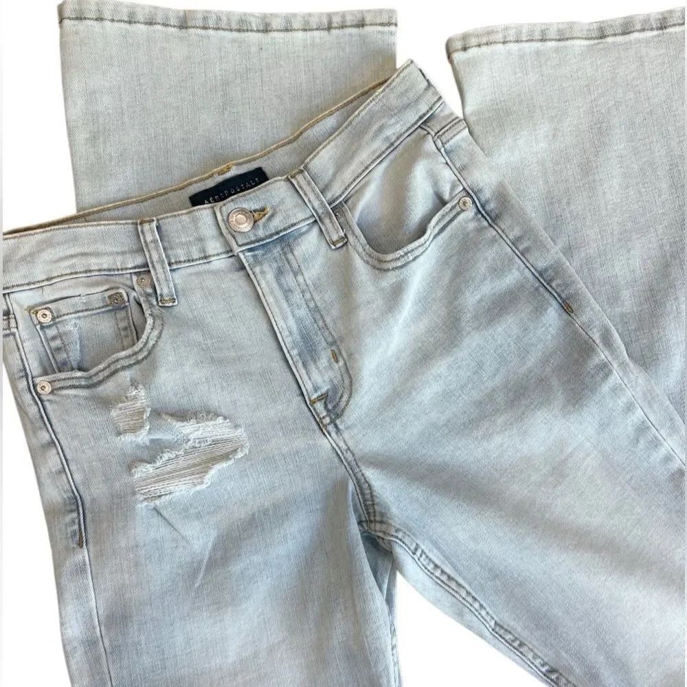 Aeropostale high rise flare Distressed Women's Jeans Size 8